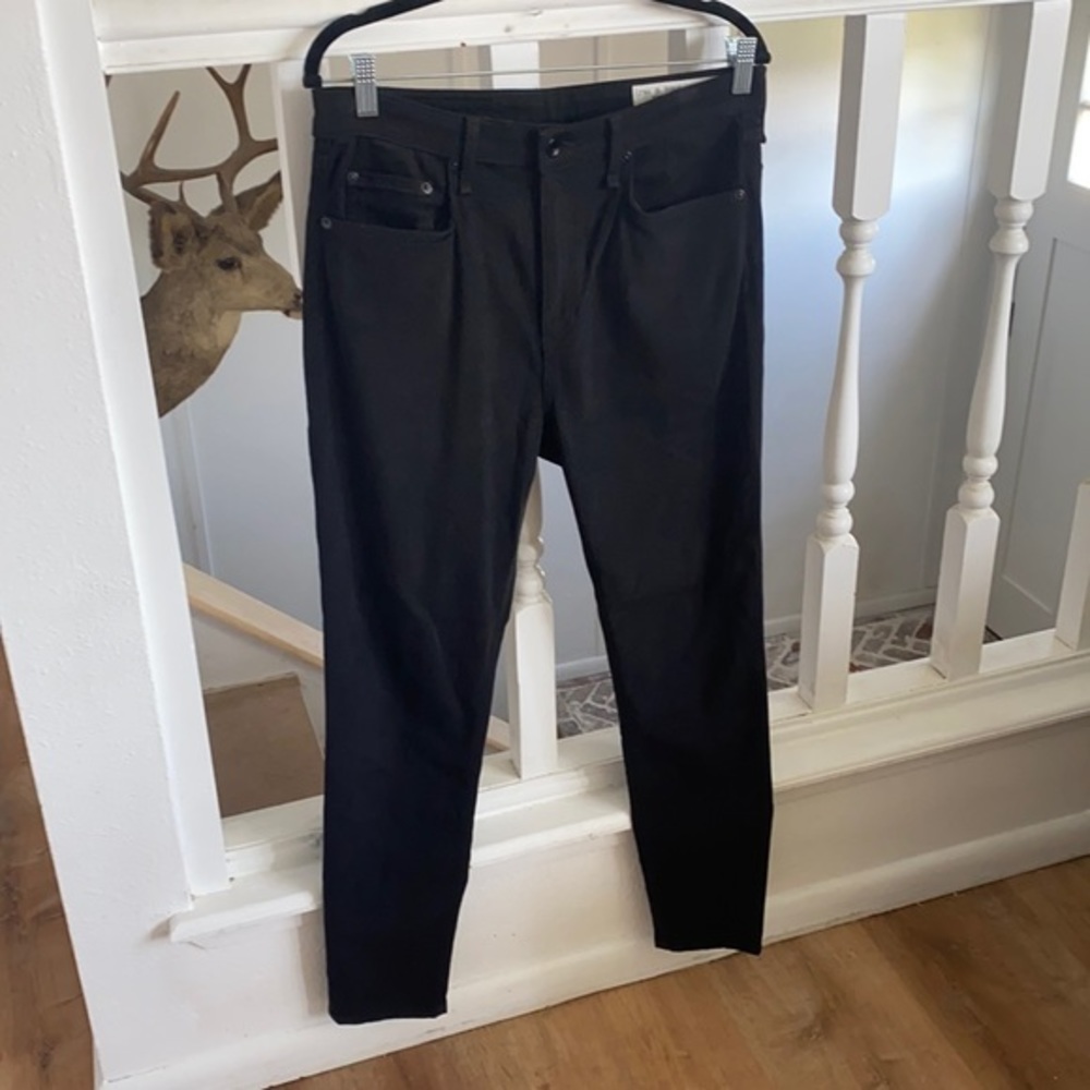 Rag & bone Nina high rise ankle skinny black pants